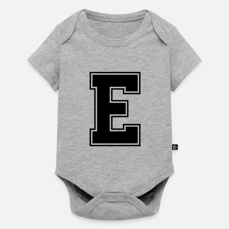 E - Body à manches courtes Premium Bébé - gris chiné