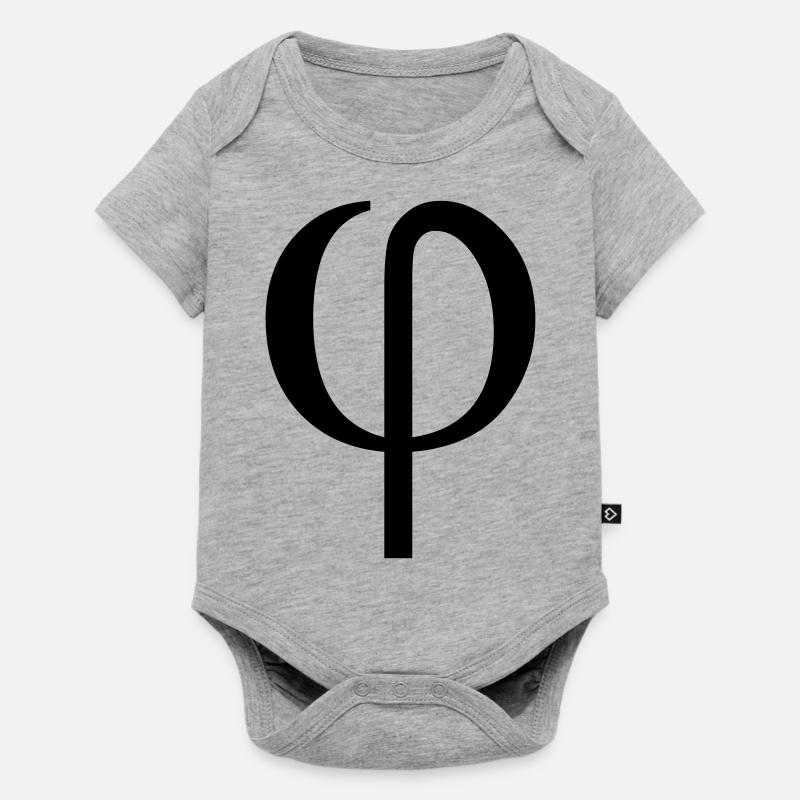 phi greek - Body à manches courtes Premium Bébé - gris chiné