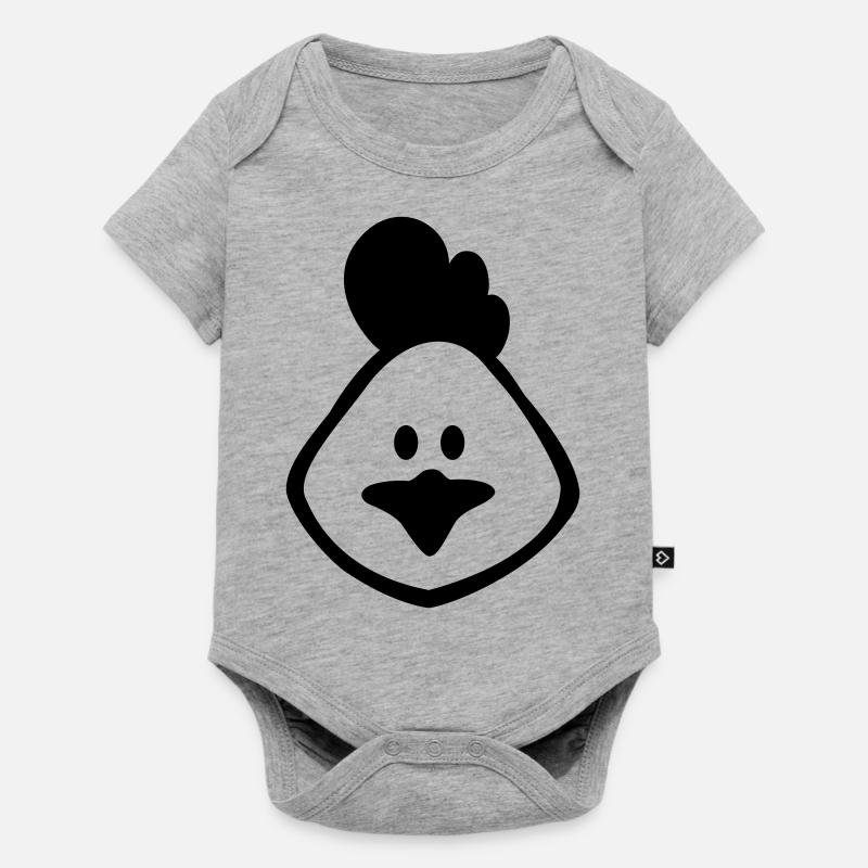 poule 1c - Body à manches courtes Premium Bébé - gris chiné