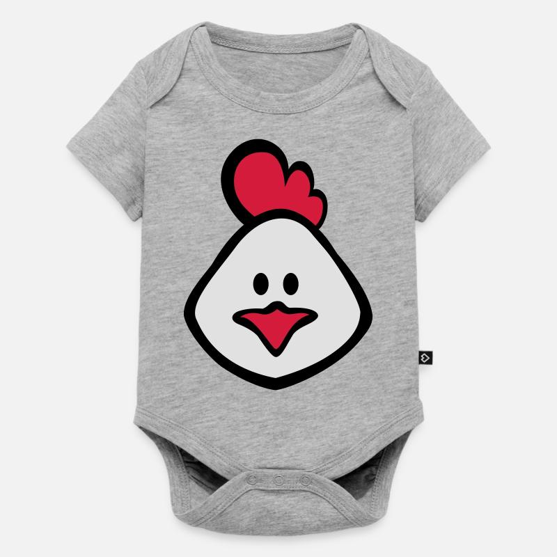 3c de poulet - Body à manches courtes Premium Bébé - gris chiné