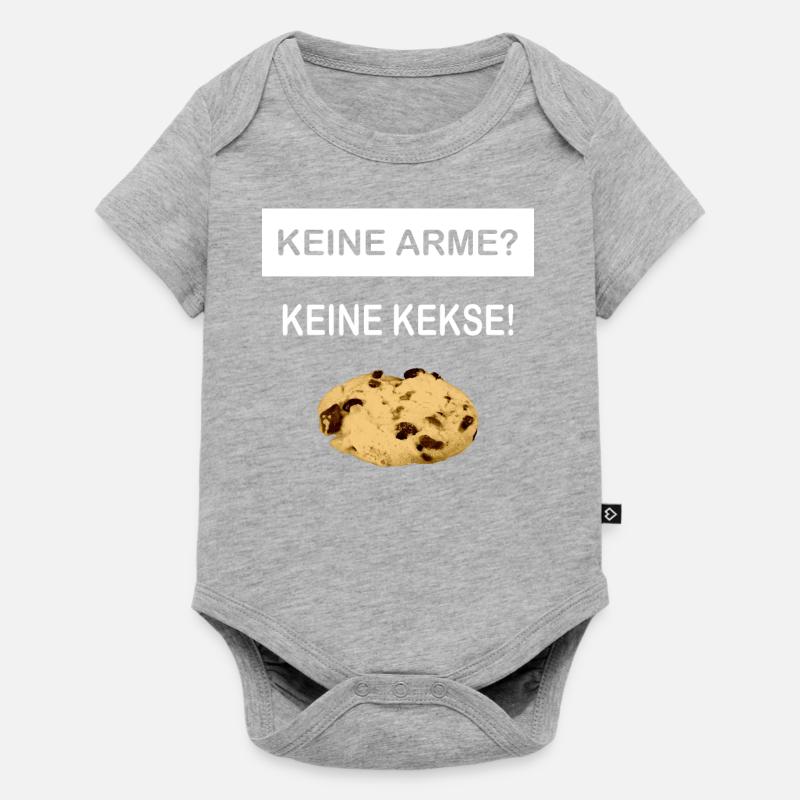 Pas de bras Pas de biscuits - Body à manches courtes Premium Bébé - gris chiné