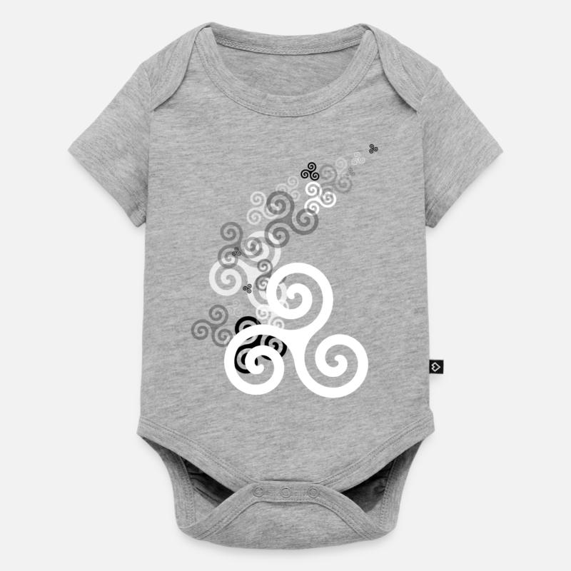 Avalanche celtique (blanc) - Body à manches courtes Premium Bébé - gris chiné