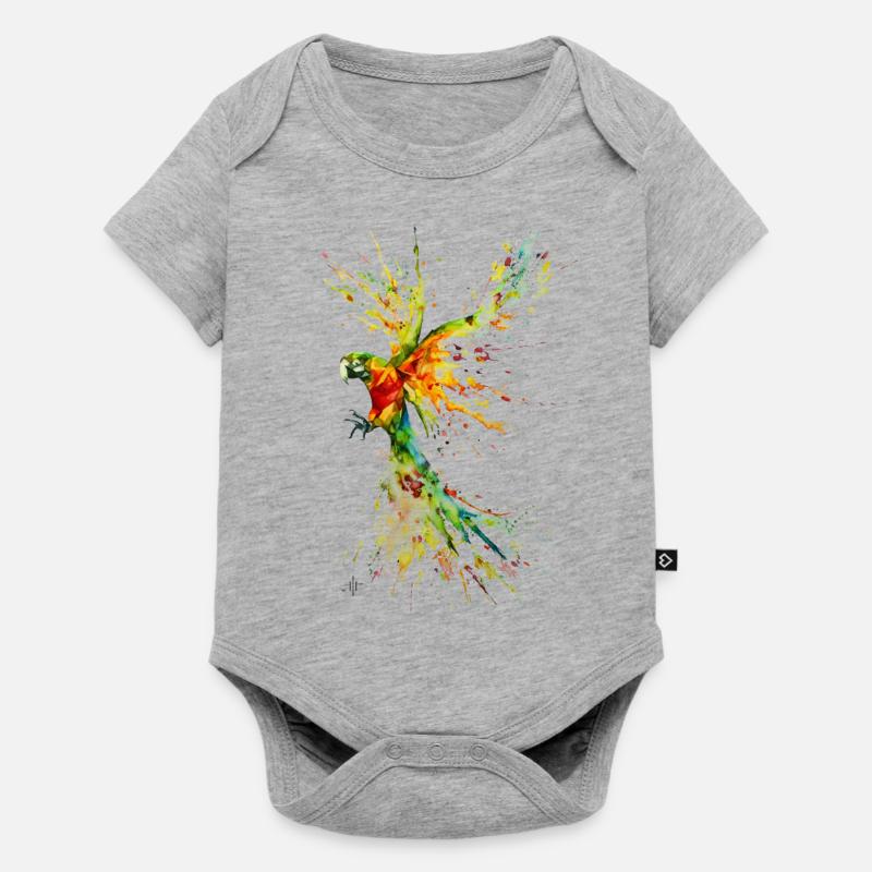 Perroquet - Body à manches courtes Premium Bébé - gris chiné
