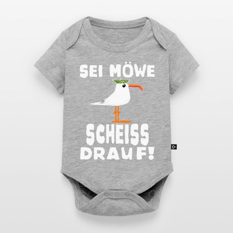 Sei Möwe Scheiss drauf Spruch oder Geschenkidee Baby Premium Kurzarmbody
