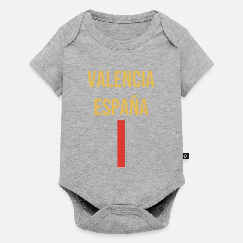Le meilleur et le plus beau sweat à capuche de Valence - Body à manches courtes Premium Bébé - gris chiné