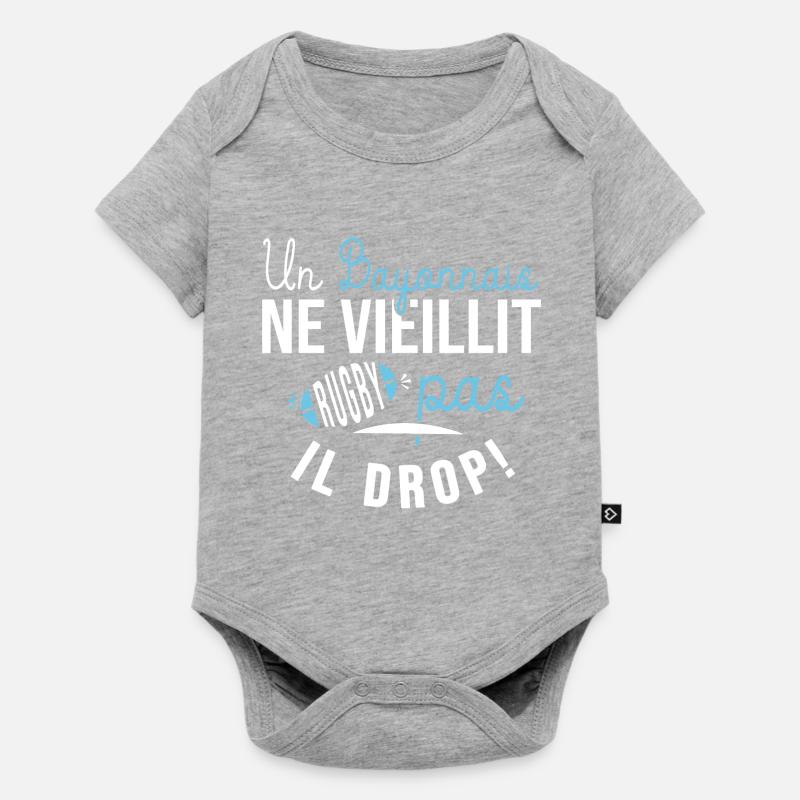 Ruby bayonne anniversaire supporter bayonnais - Body à manches courtes Premium Bébé - gris chiné