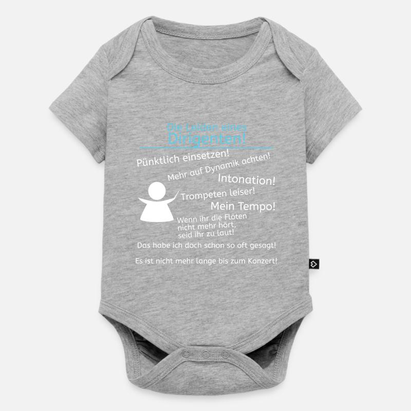 Die Leiden eines Dirigenten Geschenk Orchester - Baby Premium Kurzarmbody - Grau meliert