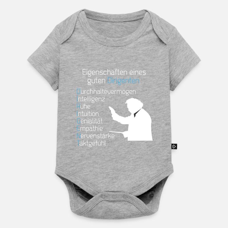 Eigenschaften eines Dirigenten Chor Chorsingen - Baby Premium Kurzarmbody - Grau meliert
