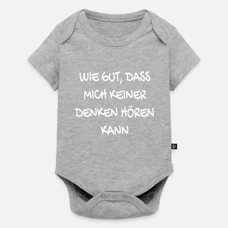 COMME BIEN QUE JE NE POUVE PAS ENTENDRE PENSER - Body à manches courtes Premium Bébé - gris chiné