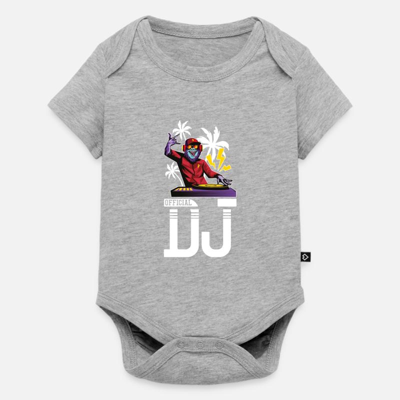 Soirée DJ Singe - Body à manches courtes Premium Bébé - gris chiné