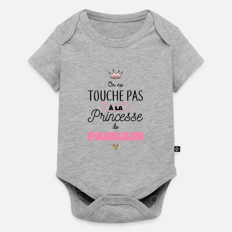 Princesse de parrain - Body à manches courtes Premium Bébé - gris chiné