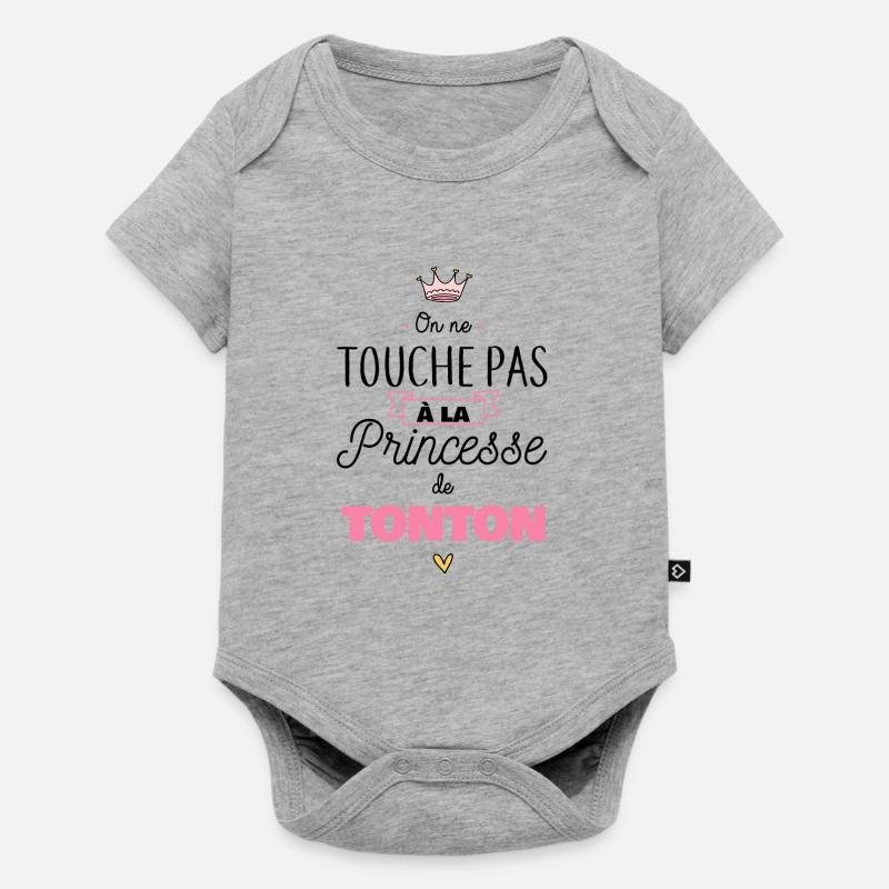 Princesse de tonton - Body à manches courtes Premium Bébé - gris chiné