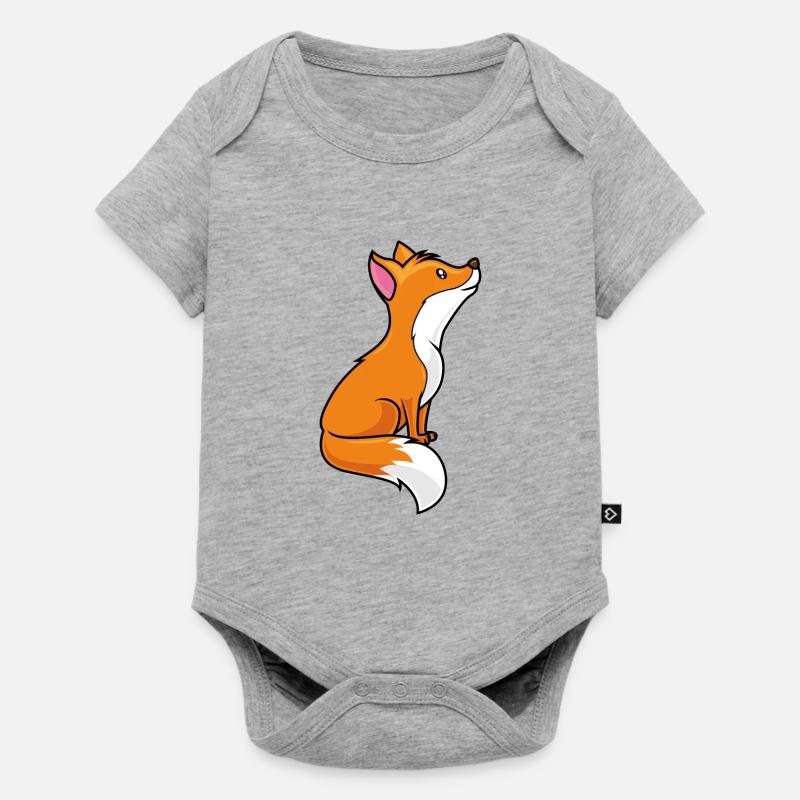 fuchs comic - Baby Premium Kurzarmbody - Grau meliert