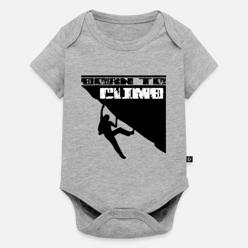 Escalade née pour grimper - Body à manches courtes Premium Bébé - gris chiné
