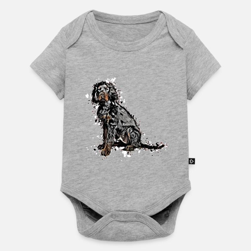 Gordon Setter - Body à manches courtes Premium Bébé - gris chiné