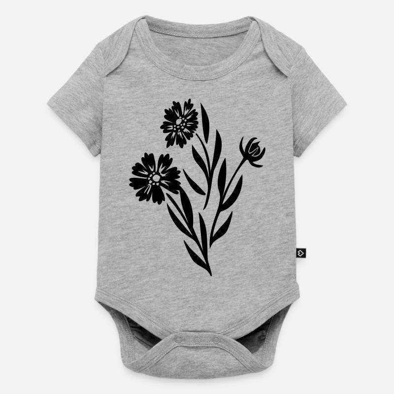 Fleurs fleur enfant fleur fleur idée cadeau - Body à manches courtes Premium Bébé - gris chiné