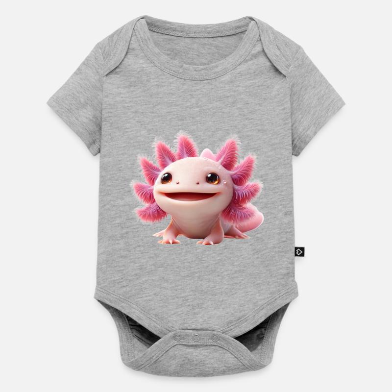 Smileolotl - Body à manches courtes Premium Bébé - gris chiné