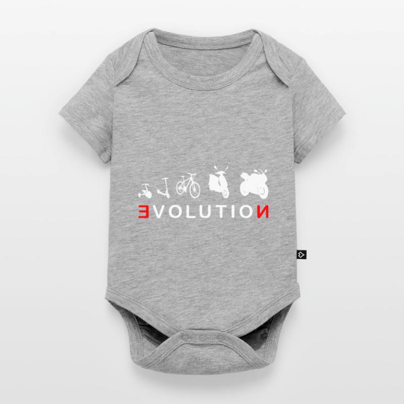 Evolution Biker 4- Evolution d'un motard Body à manches courtes Premium Bébé