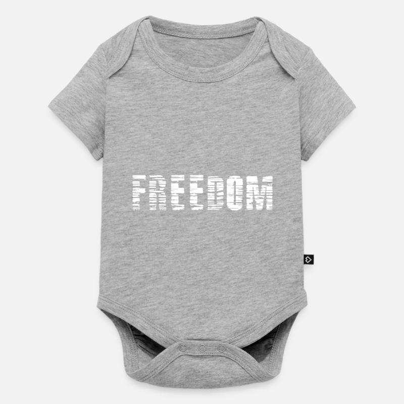 FREEDOM Impression (blanc - texture) - Body à manches courtes Premium Bébé - gris chiné