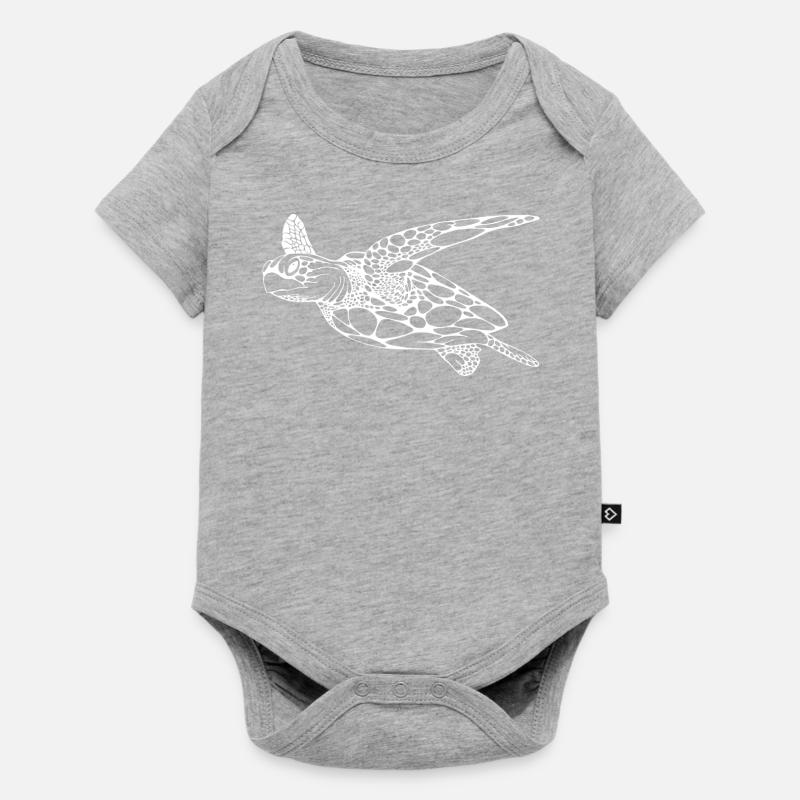 Diving diver turtle gift gift idea - Baby Premium short-sleeve bodysuit - heather grey