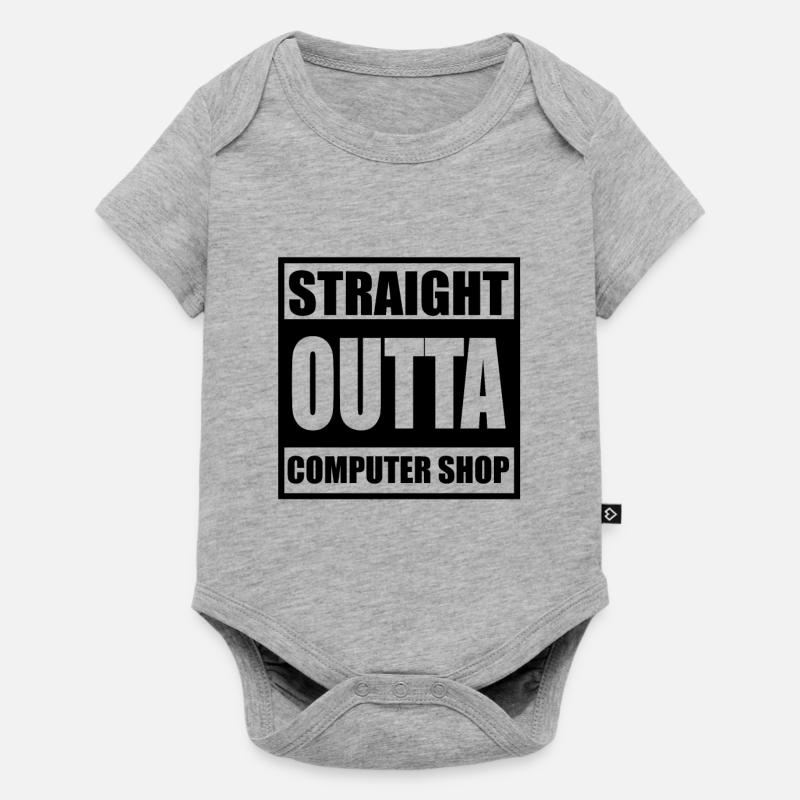 Computer - Baby Premium Kurzarmbody - Grau meliert