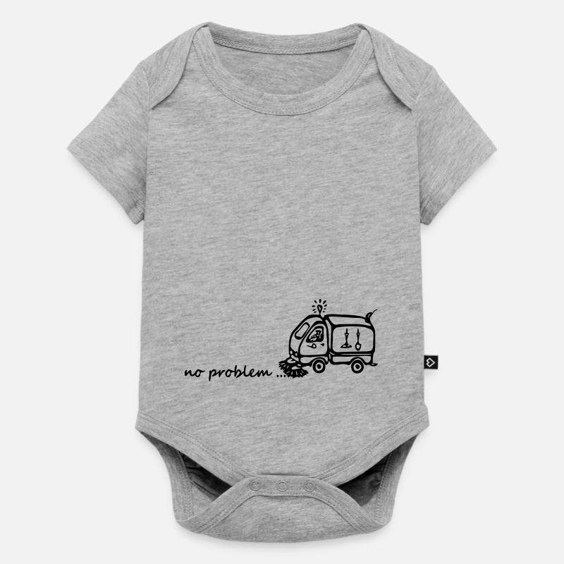 Balayeuse - no problem - Body à manches courtes Premium Bébé - gris chiné