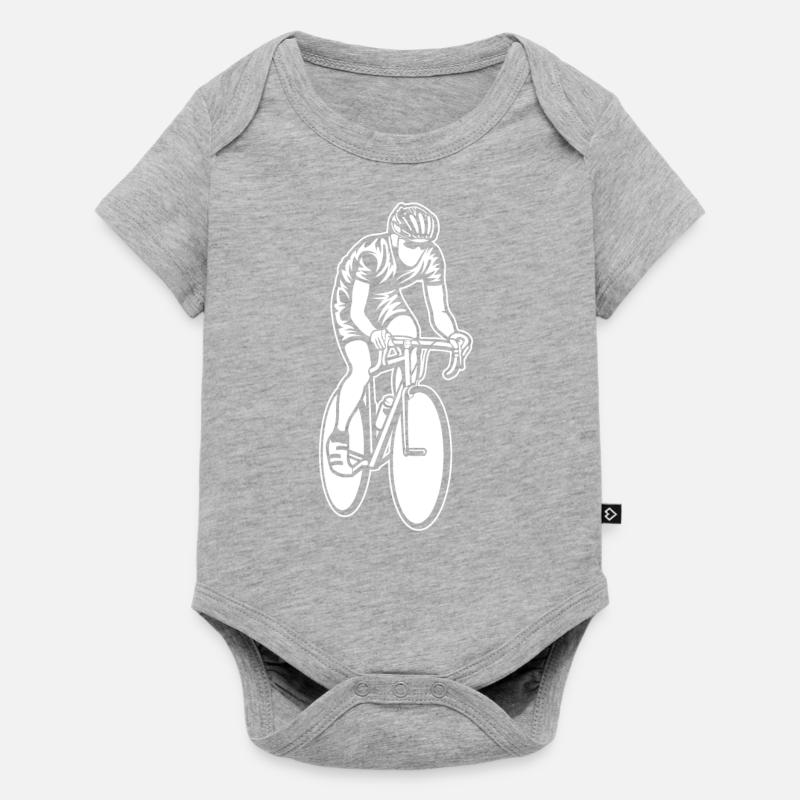 Course / Vélo de course 01_weiß - Body à manches courtes Premium Bébé - gris chiné