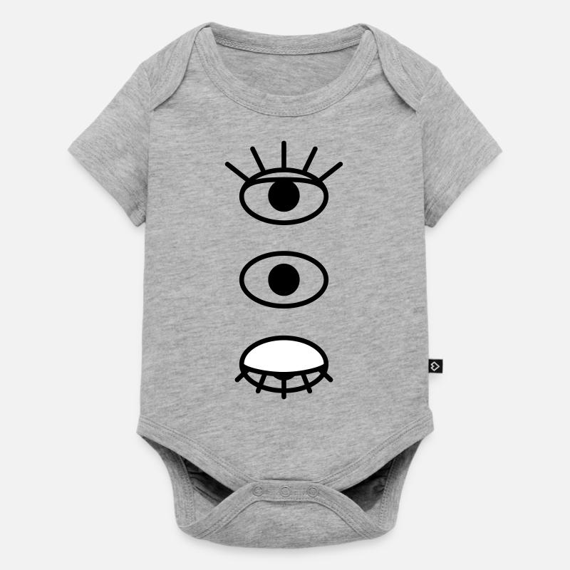 EYES - Body à manches courtes Premium Bébé - gris chiné