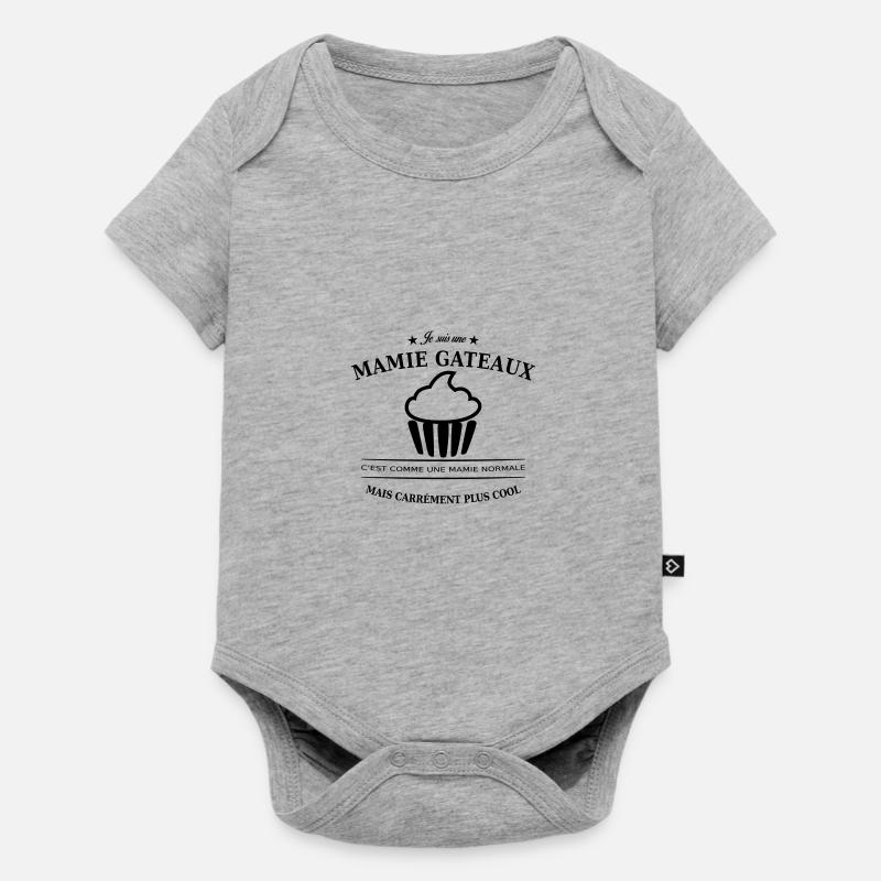mamie gateaux - Body à manches courtes Premium Bébé - gris chiné