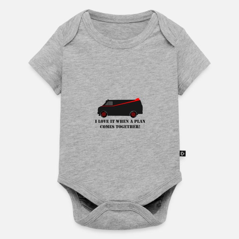 A Team - Body à manches courtes Premium Bébé - gris chiné