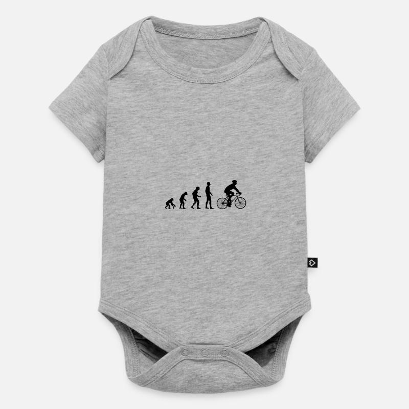 Evolution cyclist - Baby Premium short-sleeve bodysuit - heather grey