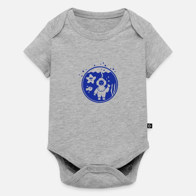 Mer - Body à manches courtes Premium Bébé - gris chiné