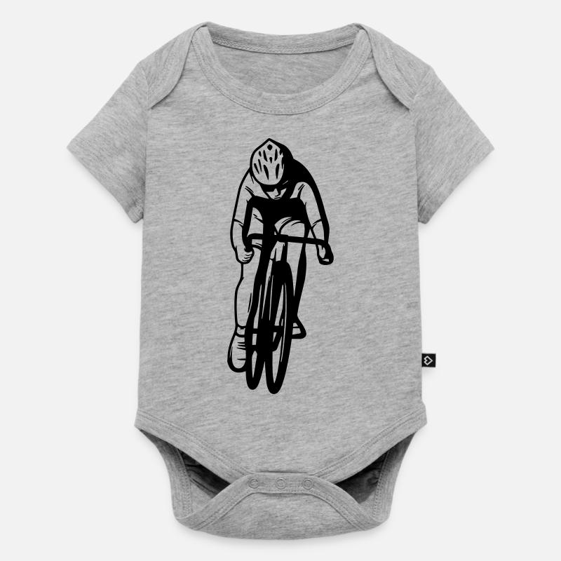 Design per bici da strada - Body Premium a maniche corte per neonati  - grigio melange