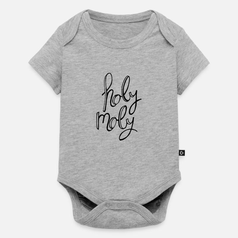 holy moly - Baby Premium Kurzarmbody - Grau meliert