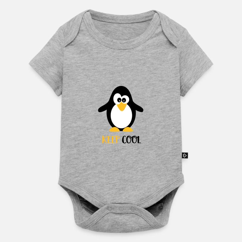 Pingouin - Body à manches courtes Premium Bébé - gris chiné