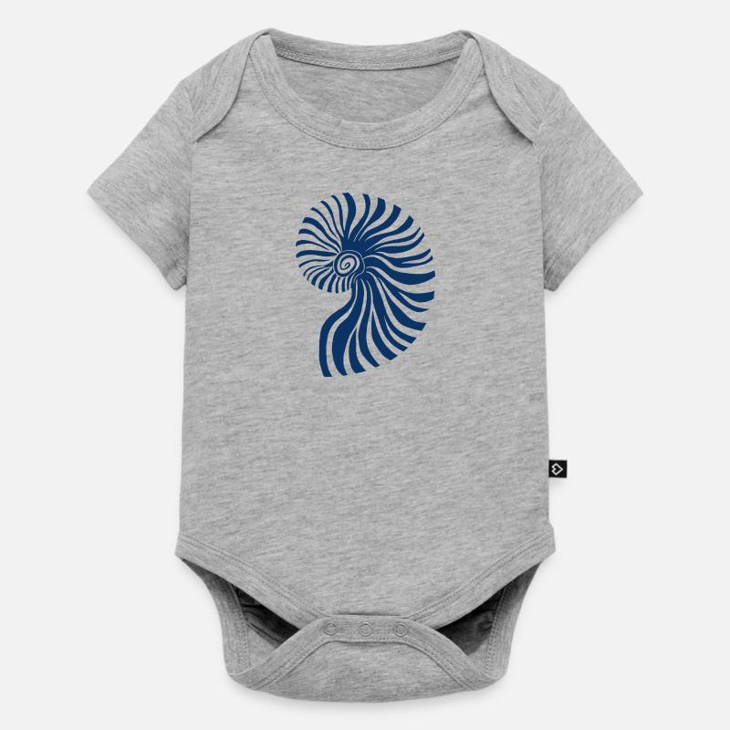 Ammonite bleu - Body à manches courtes Premium Bébé - gris chiné