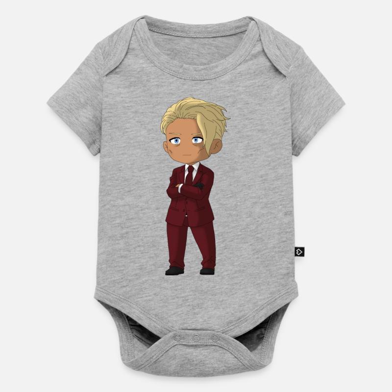chibi nakamara - Body à manches courtes Premium Bébé - gris chiné
