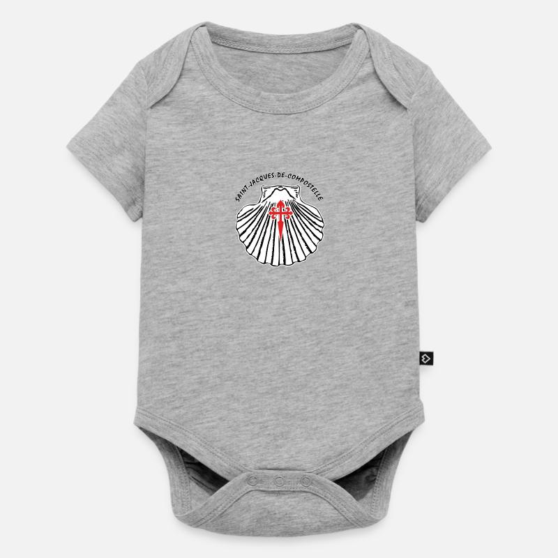 Croix St Jacques 9 - Body à manches courtes Premium Bébé - gris chiné