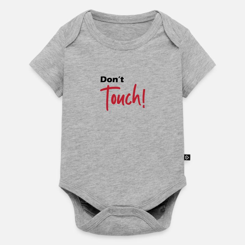 Ne pas toucher - Body à manches courtes Premium Bébé - gris chiné