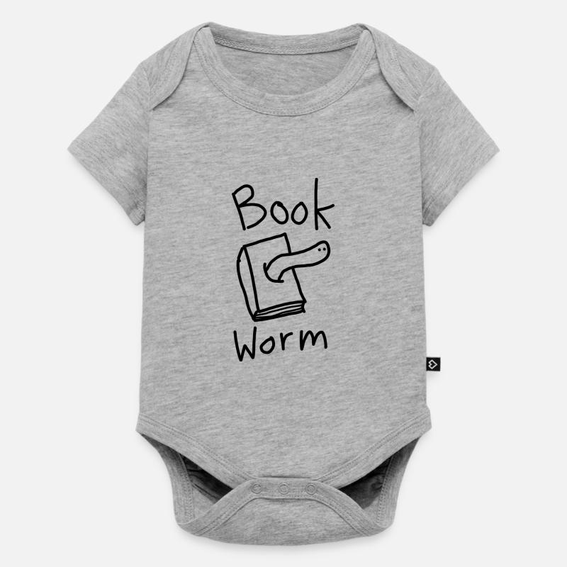 rat de bibliothèque - Body à manches courtes Premium Bébé - gris chiné