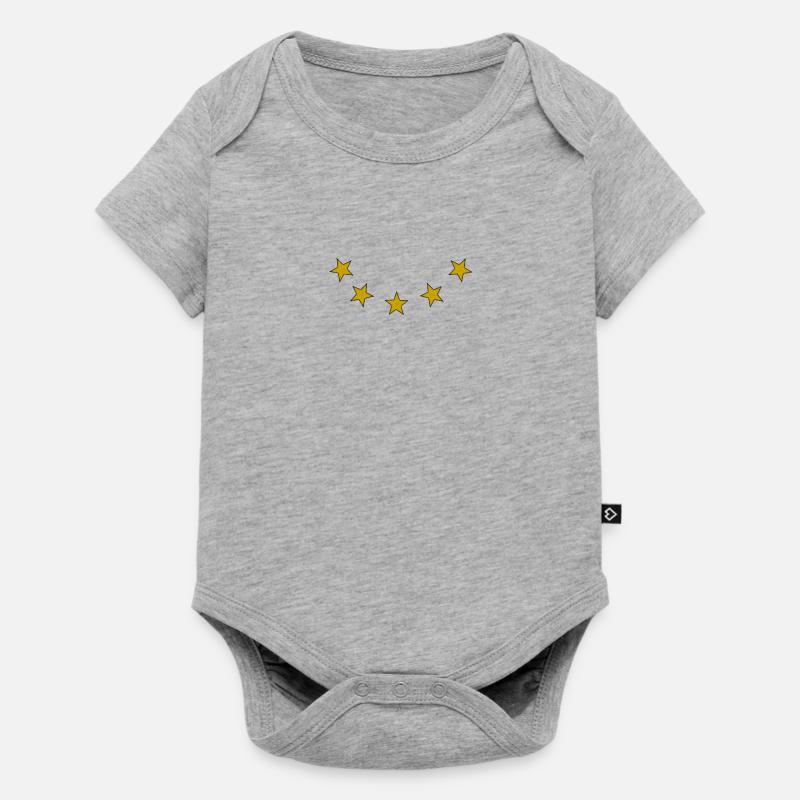 5 étoiles dorées - Body à manches courtes Premium Bébé - gris chiné