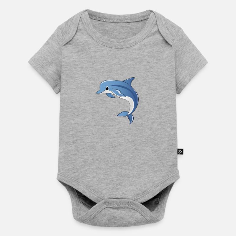 dauphin - Body à manches courtes Premium Bébé - gris chiné
