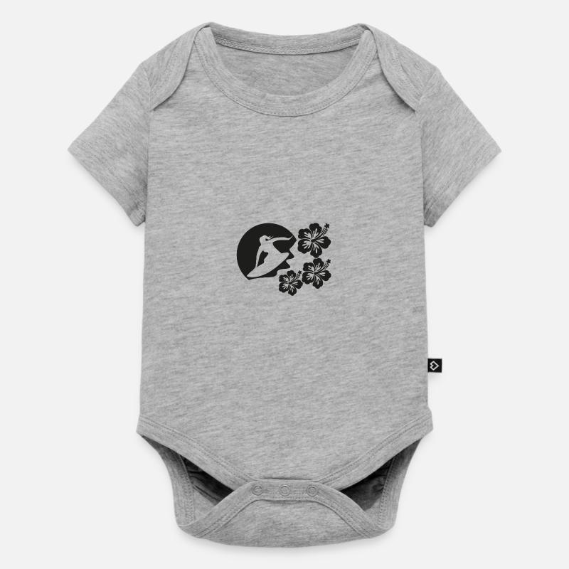 Surfeuse - Body à manches courtes Premium Bébé - gris chiné