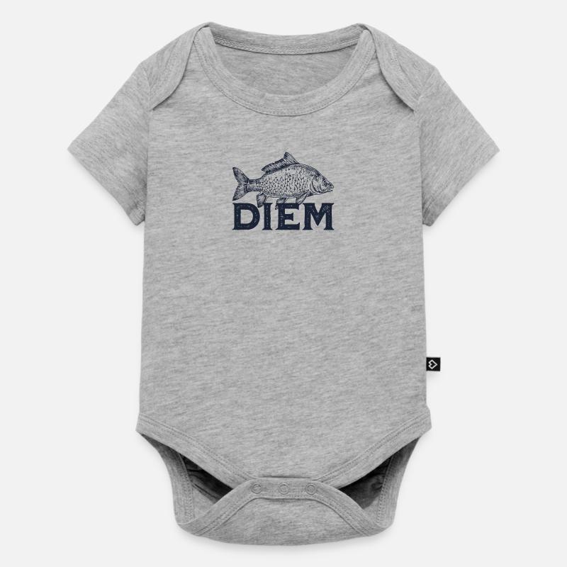CARPE DIEM - Body Premium a maniche corte per neonati  - grigio melange