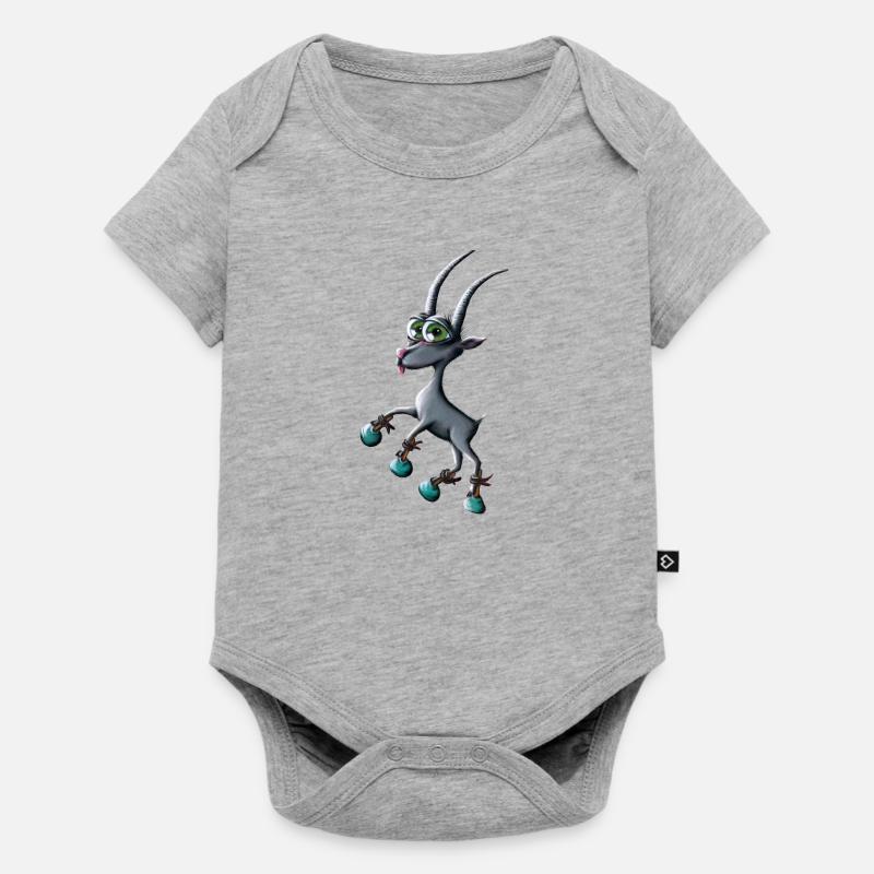 Signe du zodiaque Capricorne - Body à manches courtes Premium Bébé - gris chiné