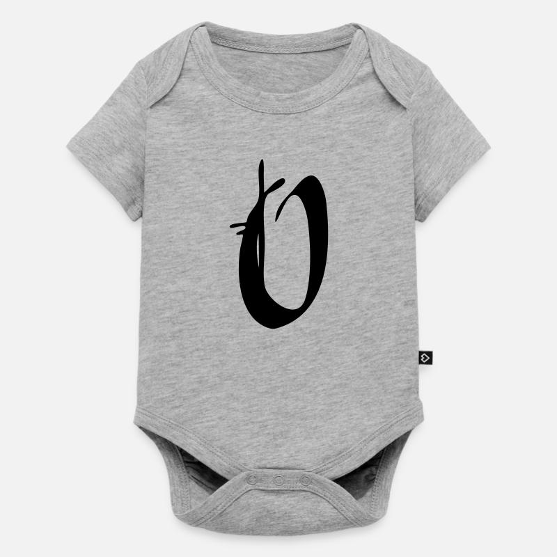 O - Body à manches courtes Premium Bébé - gris chiné