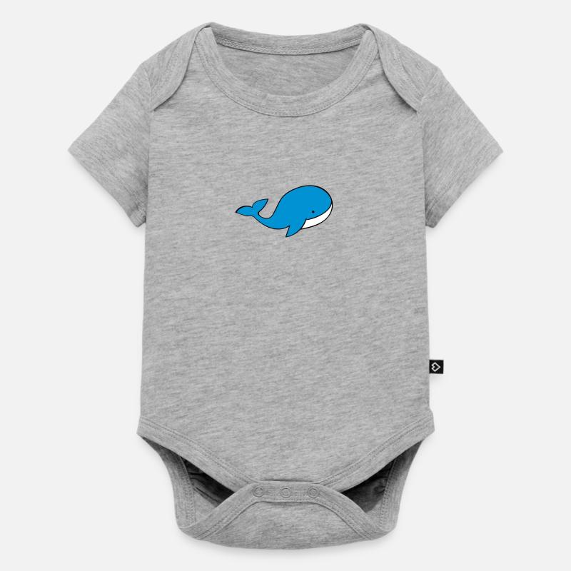 baleines - Body à manches courtes Premium Bébé - gris chiné