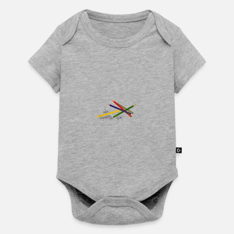 Crayons de couleur - Body à manches courtes Premium Bébé - gris chiné