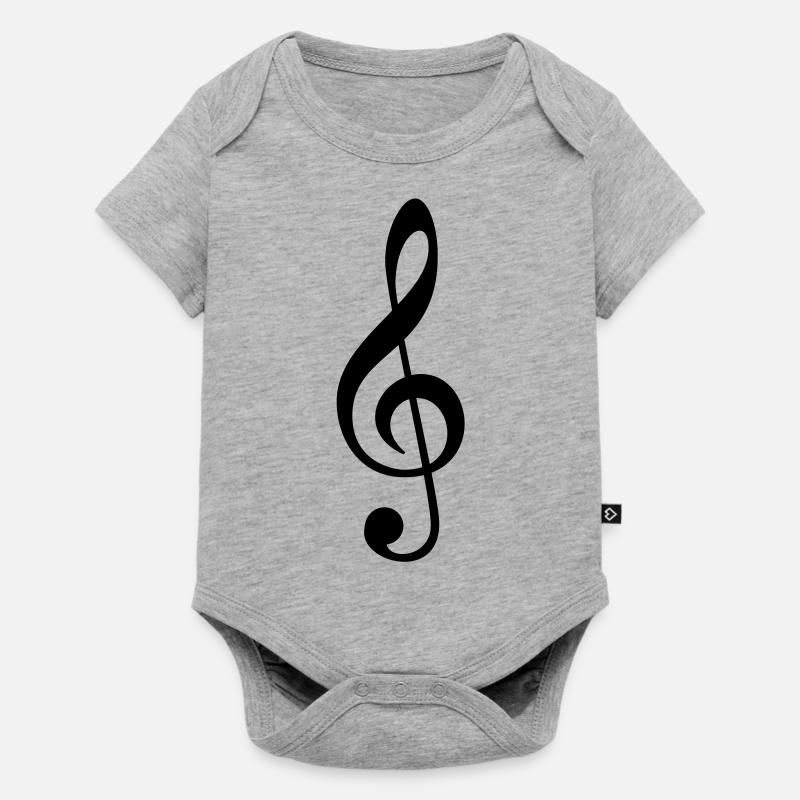 Note - Baby Premium Kurzarmbody - Grau meliert