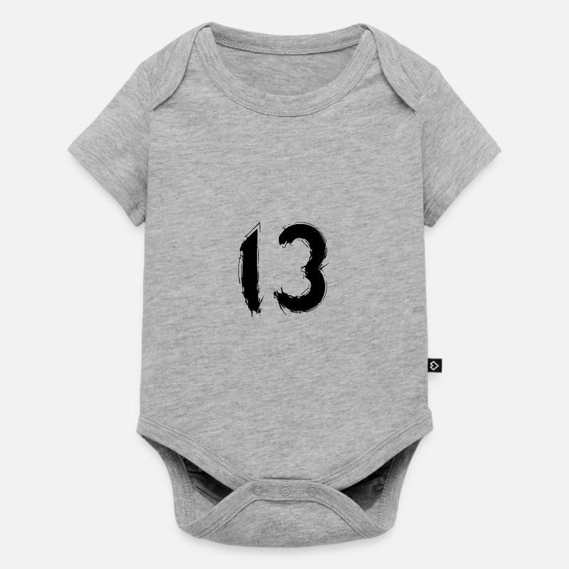 Les treize - Body à manches courtes Premium Bébé - gris chiné